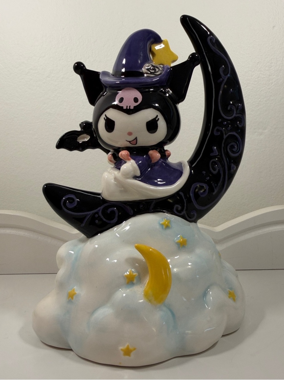 NWOT Kuromi Halloween Mystic Moon Figurine Blue Sky Clayworks Sanrio Witch Decor